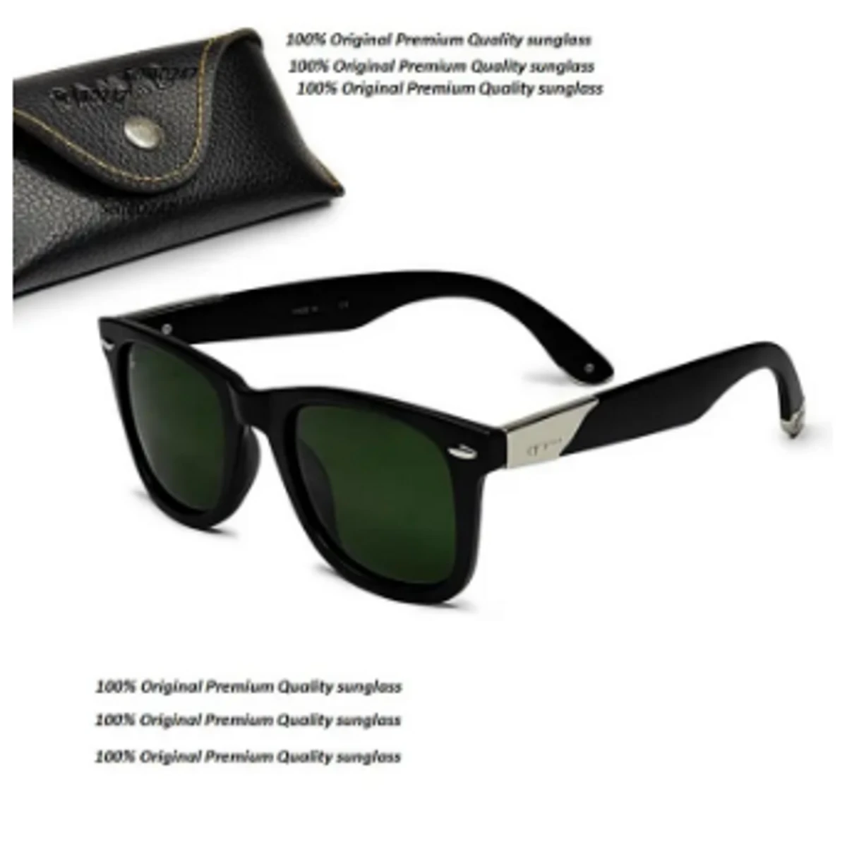 Raybon Brand Designer Black Hand Made premium Sunglasses For Men