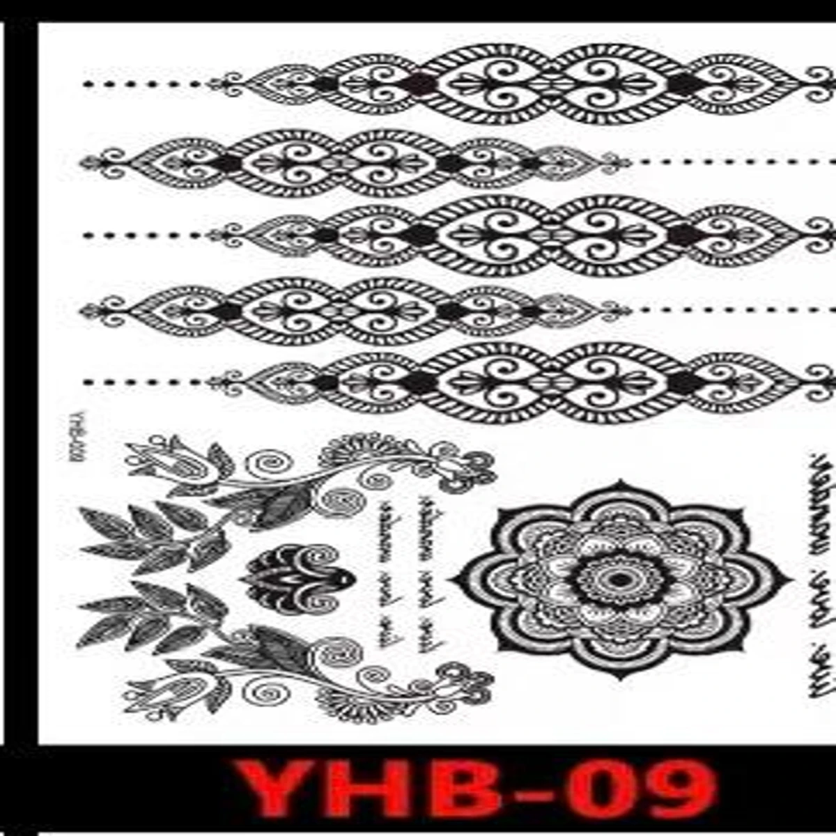 8 PCS Henna Mehendi Tatto Sticker Waterproof [6PCS COMBO] 2