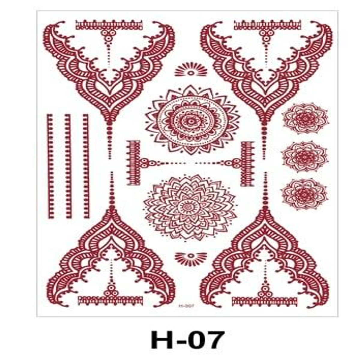 8 PCS Henna Mehendi Tatto Sticker Waterproof [6PCS COMBO] 2