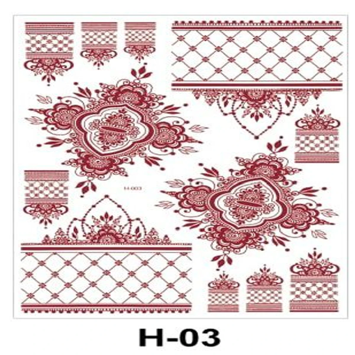 8 PCS Henna Mehendi Tatto Sticker Waterproof