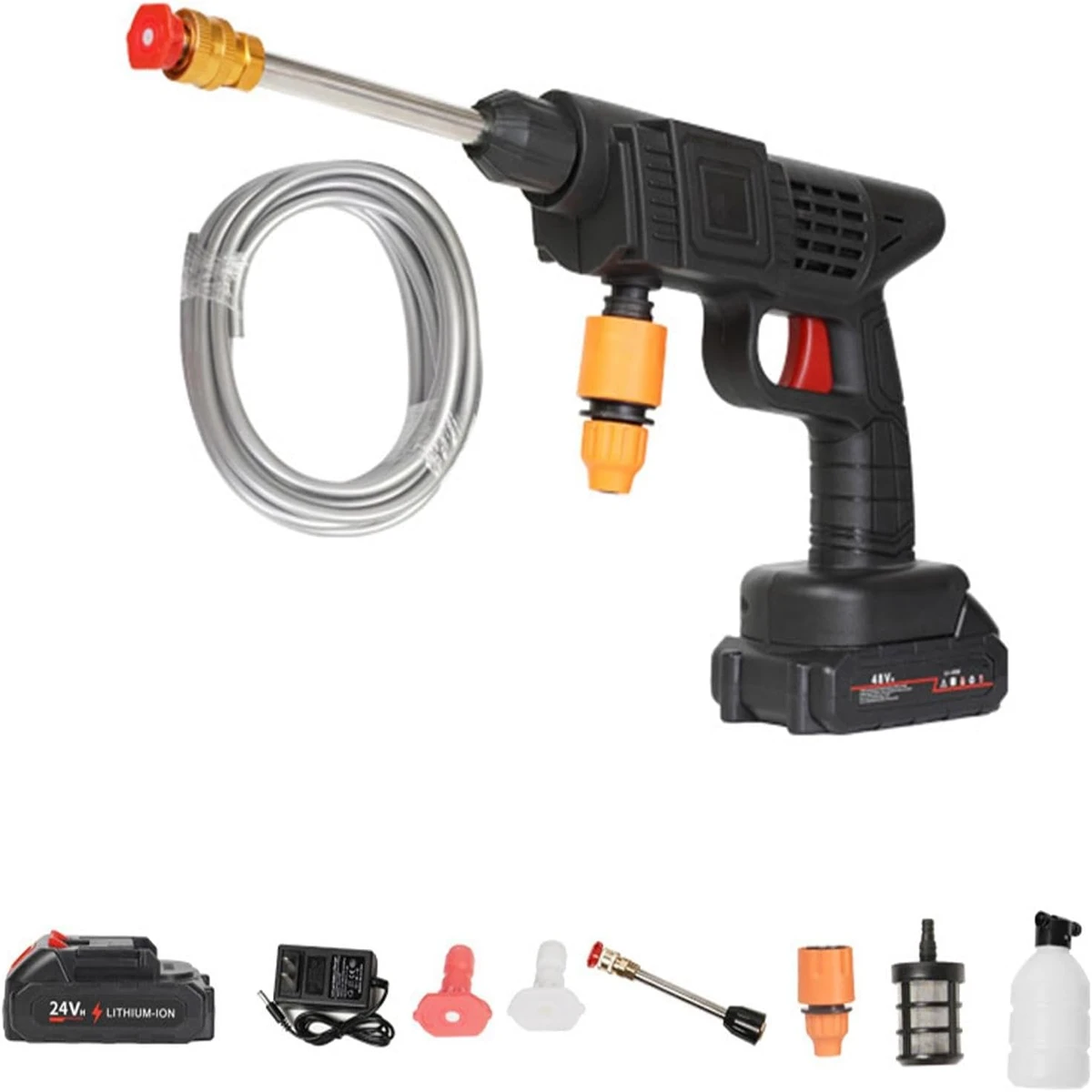 RECHARGEABLE CORDLESS HIGH PRESSURE CAR WASHER GUN